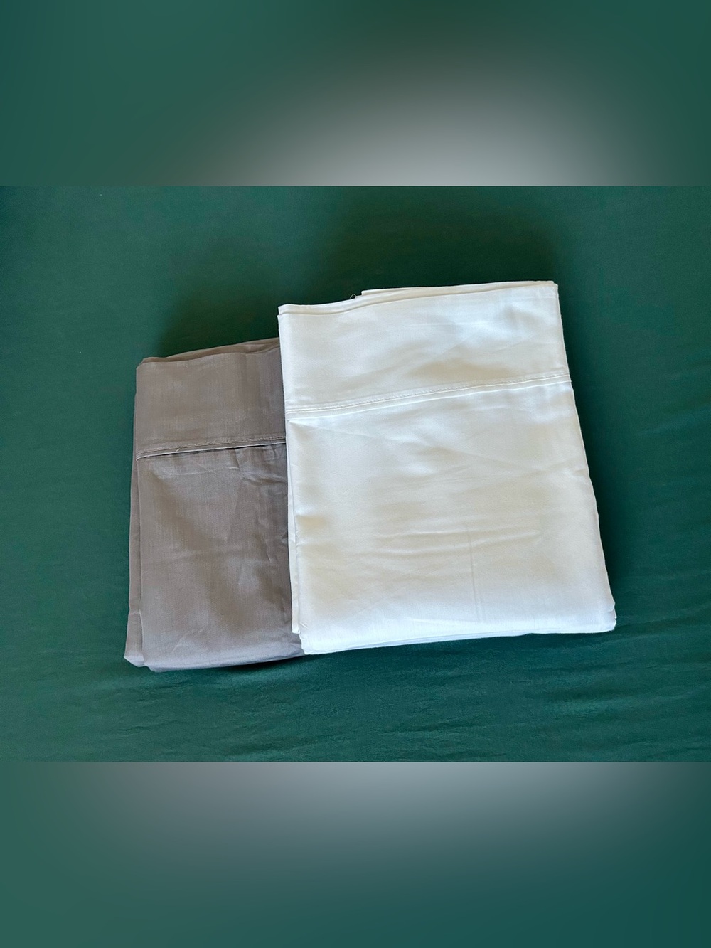 SERENE SLEEP- 1000-Thread Count “One White & One Gray 2 flat sheets” King Size